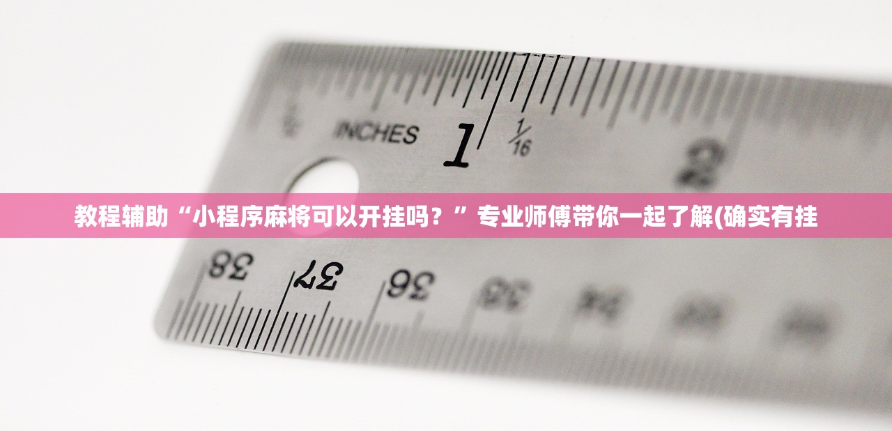 教程辅助“小程序麻将可以开挂吗？”专业师傅带你一起了解(确实有挂